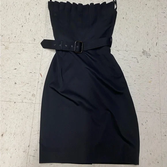 Chantal Dresses | Holiday Black Strapless Belted Semi Formal Dress Large | Color: Black | Size: L | Debalahtec's Closet